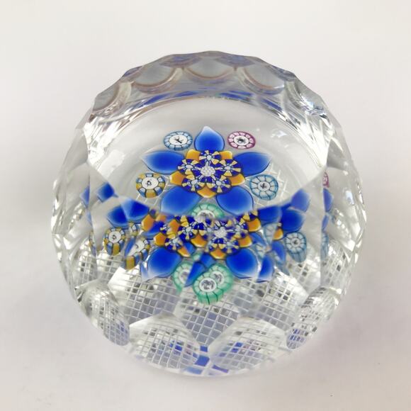 Perthshire PP215 2000 Multifaceted Lampwork Flower Picture Cane Paperweight Cert - Picture 3 of 14